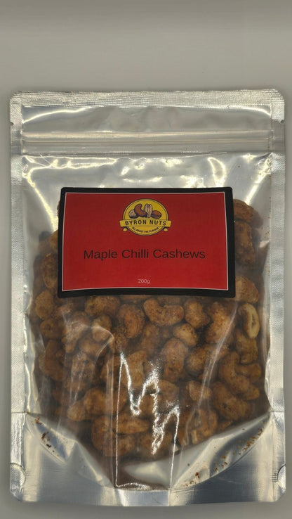 Maple Chilli Cashews - Byron Nuts