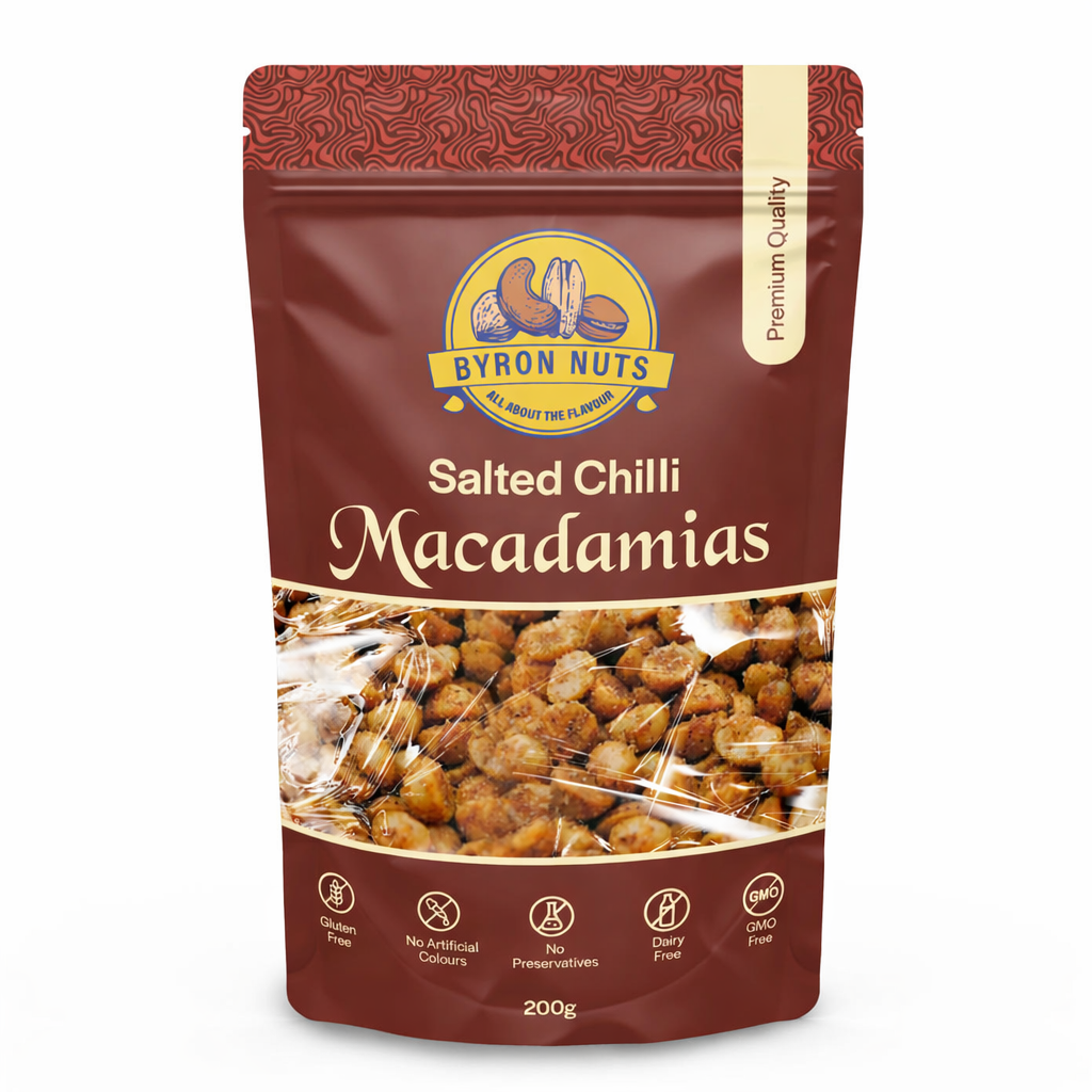 Salted Chilli Macadamias | Byron Bay Nuts
