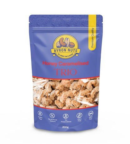 Trio Honey – Cashews, Almonds, Peanuts - Byron Nuts