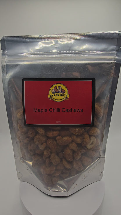 Maple Chilli Cashews | Byron Nuts Gourmet Nuts