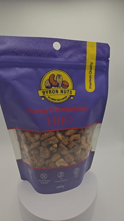 Trio Honey Nuts | Byron Nuts Gourmet Nut