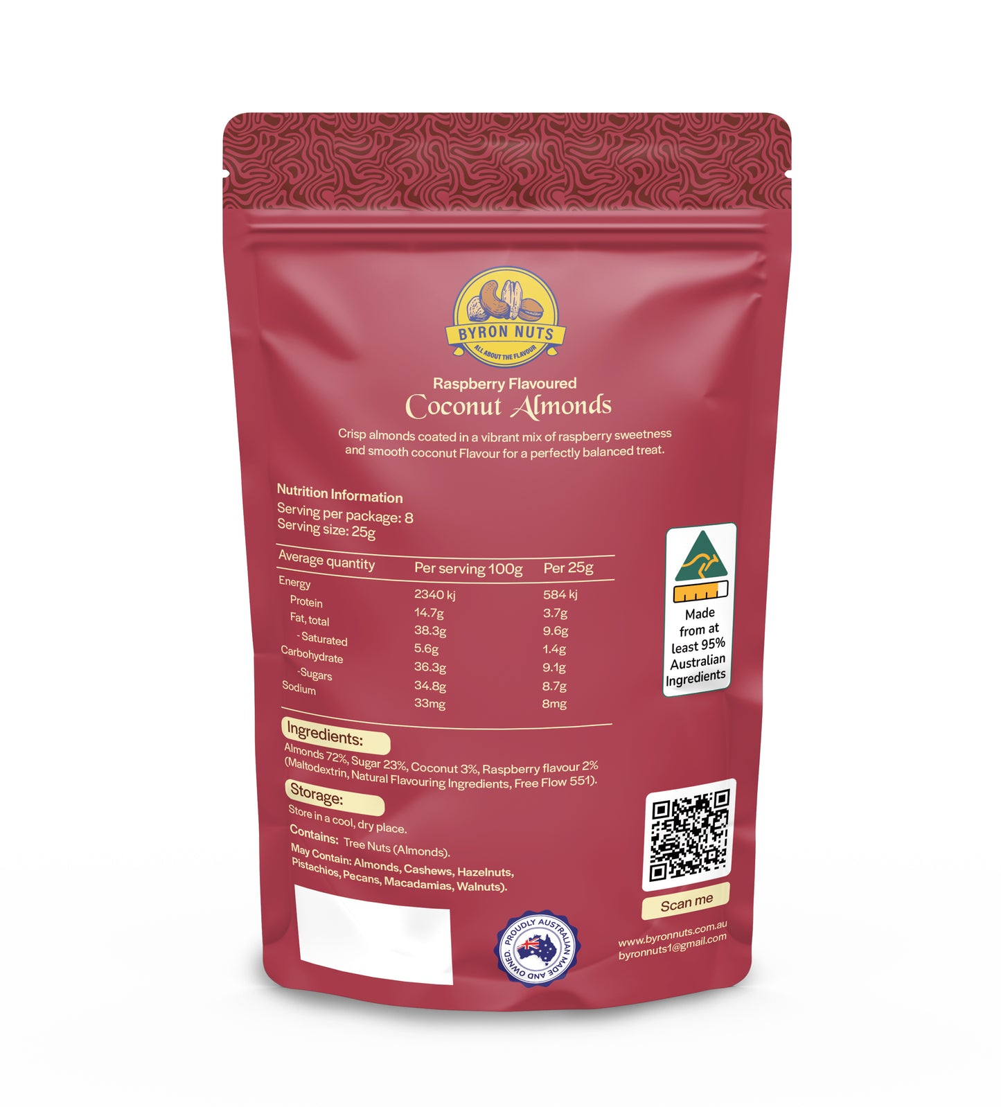 Raspberry Coconut Crunch Almonds